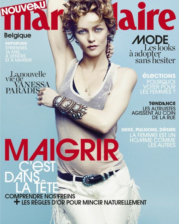 MARIE CLAIRE BELGIUM magazine side cover  May 2014