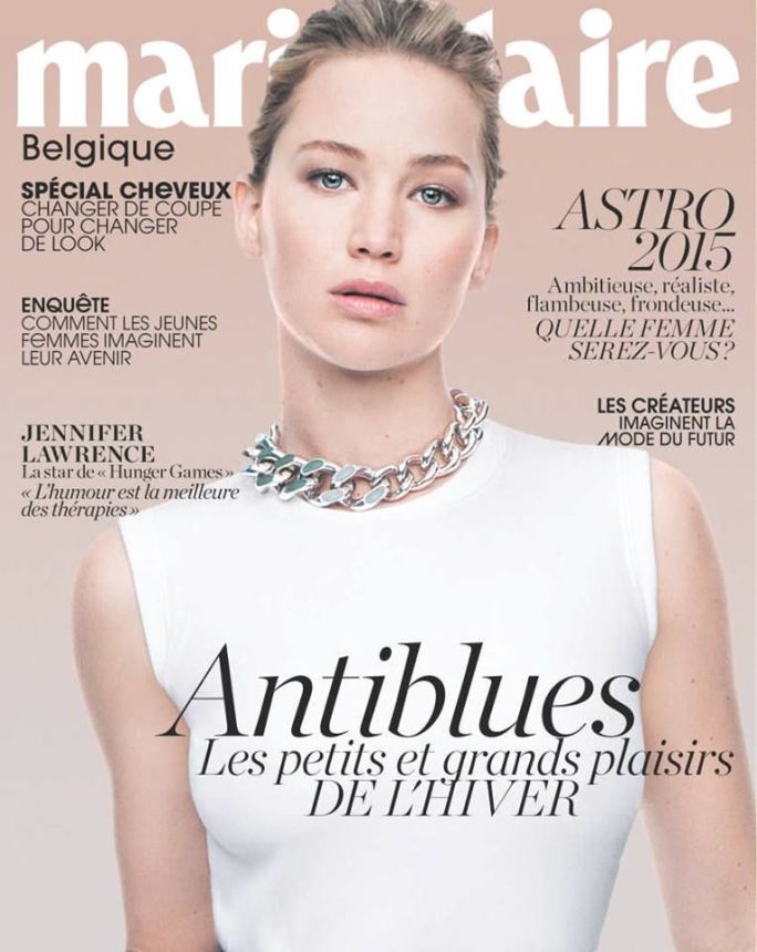 MARIE CLAIRE BELGIUM magazine side cover  January 2015
