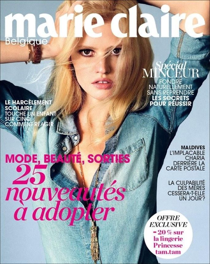 MARIE CLAIRE BELGIUM magazine side cover  May 2015