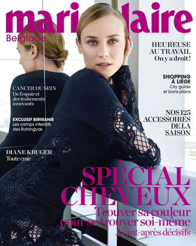 MARIE CLAIRE BELGIUM magazine side cover  October 2015