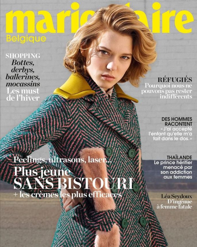 MARIE CLAIRE BELGIUM magazine side cover  November 2015