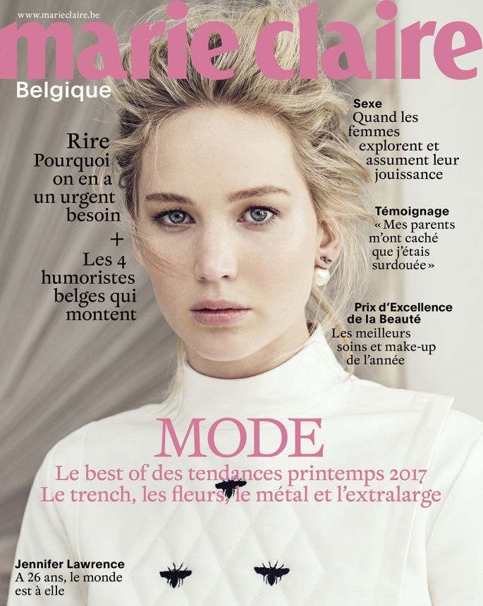 MARIE CLAIRE BELGIUM magazine side cover  February 2017