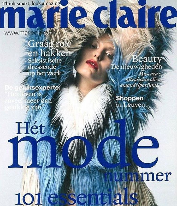 MARIE CLAIRE BELGIUM magazine side cover  September 2017