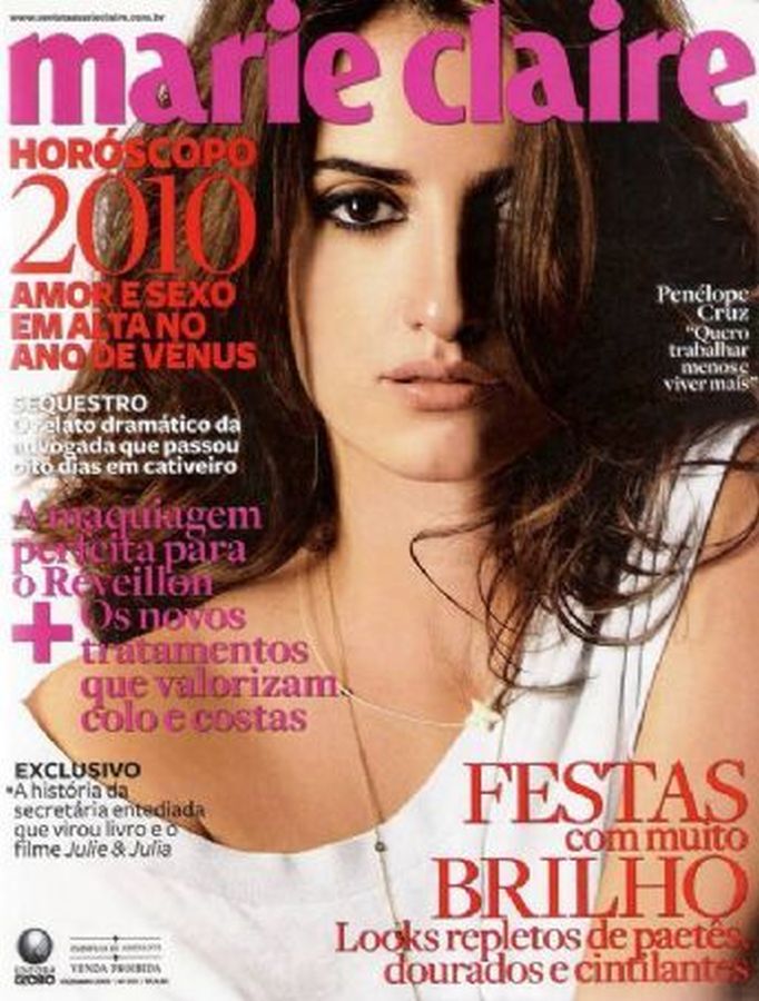 MARIE CLAIRE BRAZIL magazine side cover  December 2009