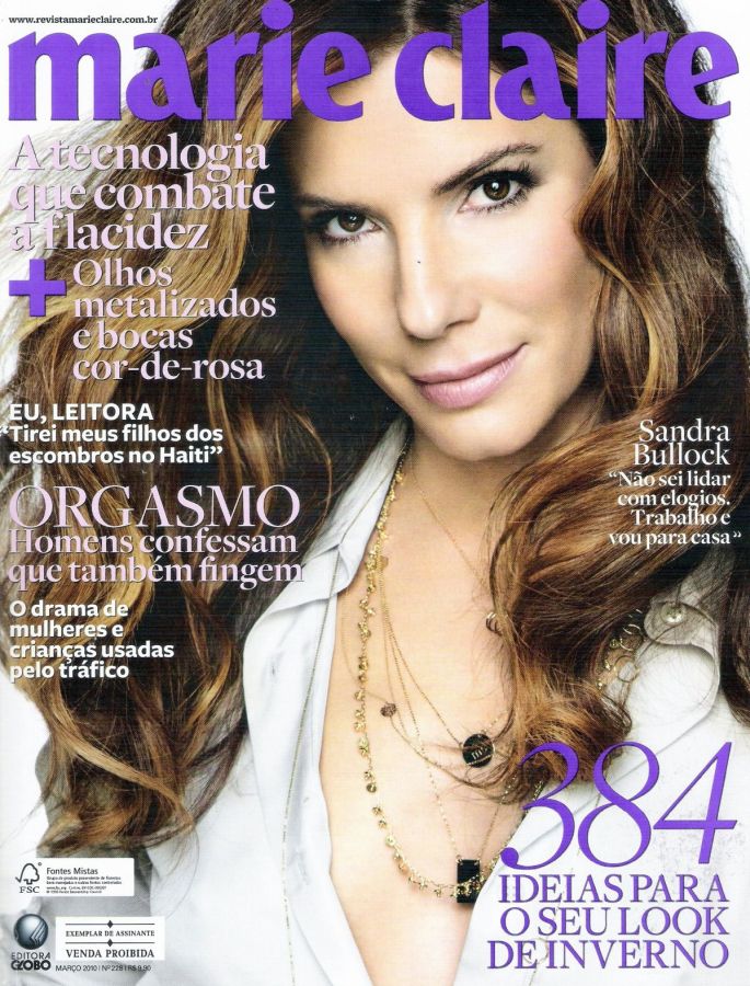 MARIE CLAIRE BRAZIL magazine side cover  March 2010