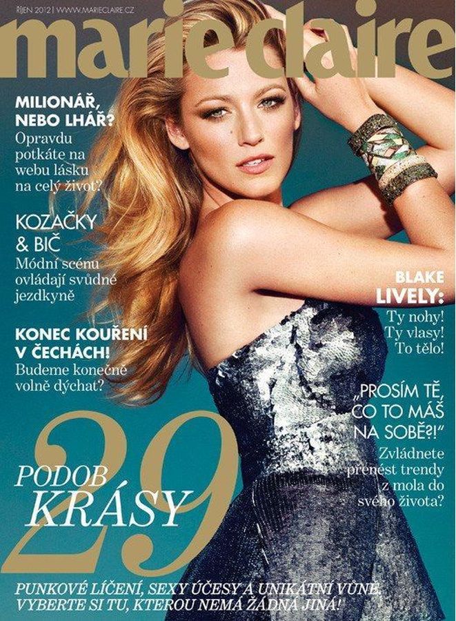 MARIE CLAIRE CZECH magazine side cover  October 2012
