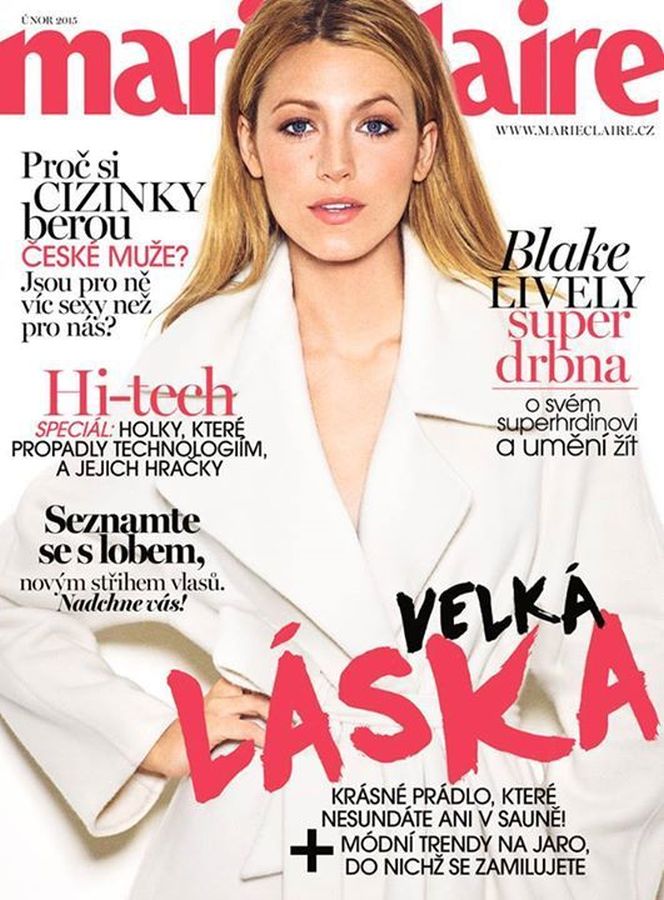 MARIE CLAIRE CZECH magazine side cover  February 2015