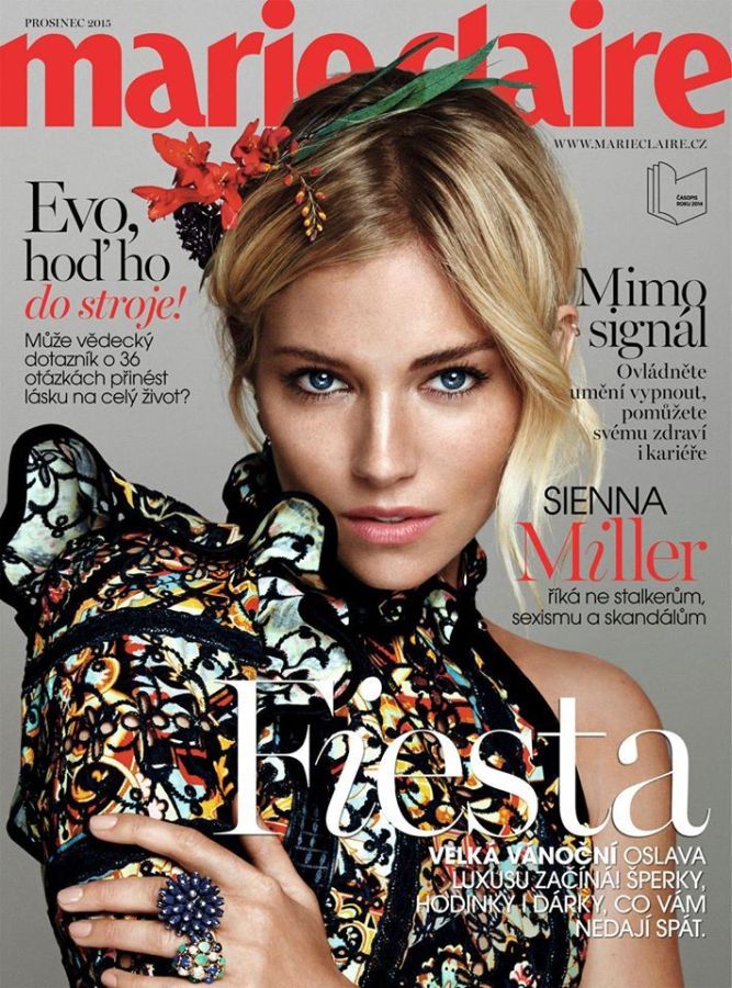 MARIE CLAIRE CZECH magazine side cover  December 2015