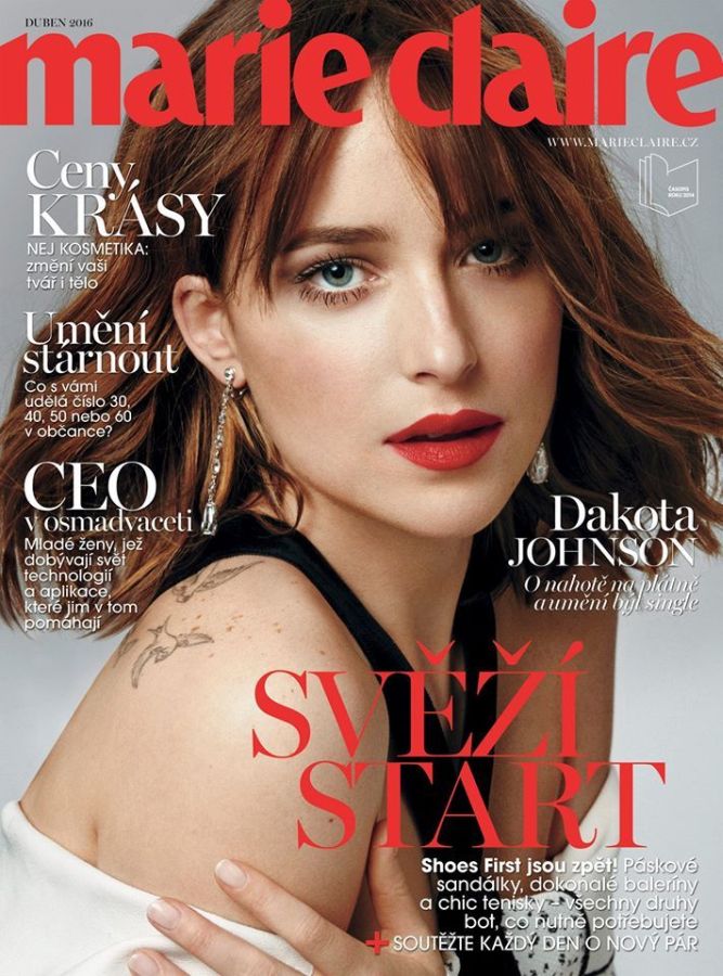 MARIE CLAIRE CZECH magazine side cover  April 2016