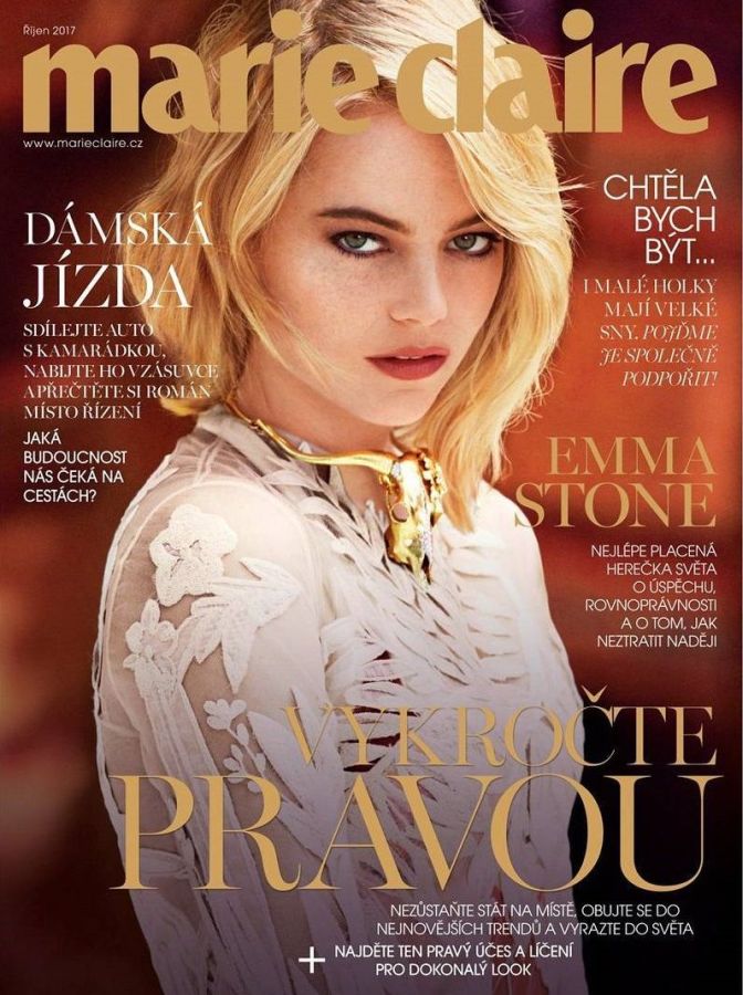 MARIE CLAIRE CZECH magazine side cover  October 2017