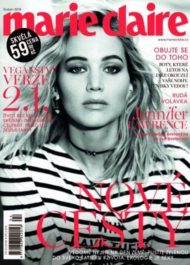 MARIE CLAIRE CZECH magazine side cover  April 2018
