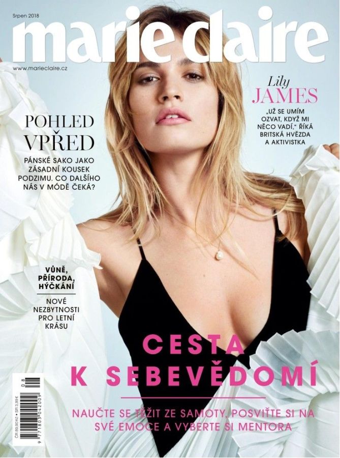 MARIE CLAIRE CZECH magazine side cover  August 2018