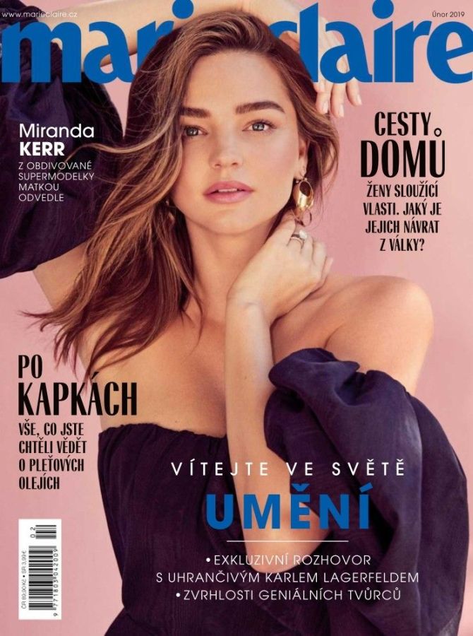 MARIE CLAIRE CZECH magazine side cover  February 2019