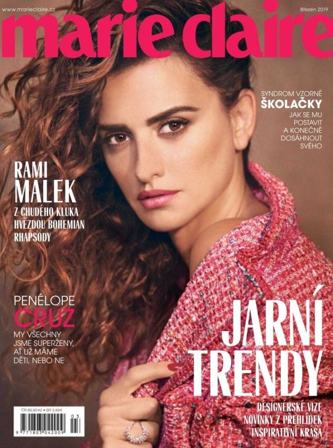 MARIE CLAIRE CZECH magazine side cover  March 2019