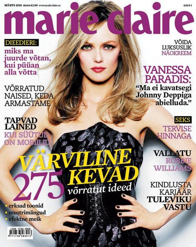 MARIE CLAIRE ESTONIA magazine side cover  March 2010