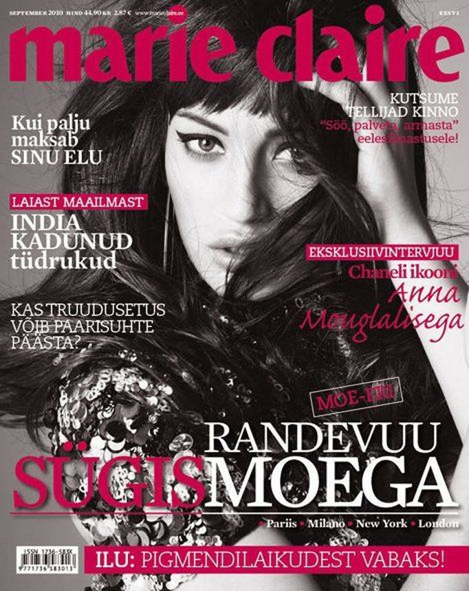 MARIE CLAIRE ESTONIA magazine side cover  September 2010