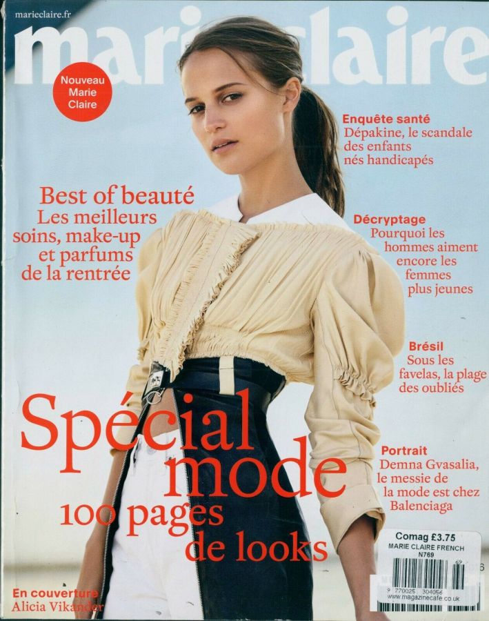 MARIE CLAIRE FRANCE magazine side cover  September 2016