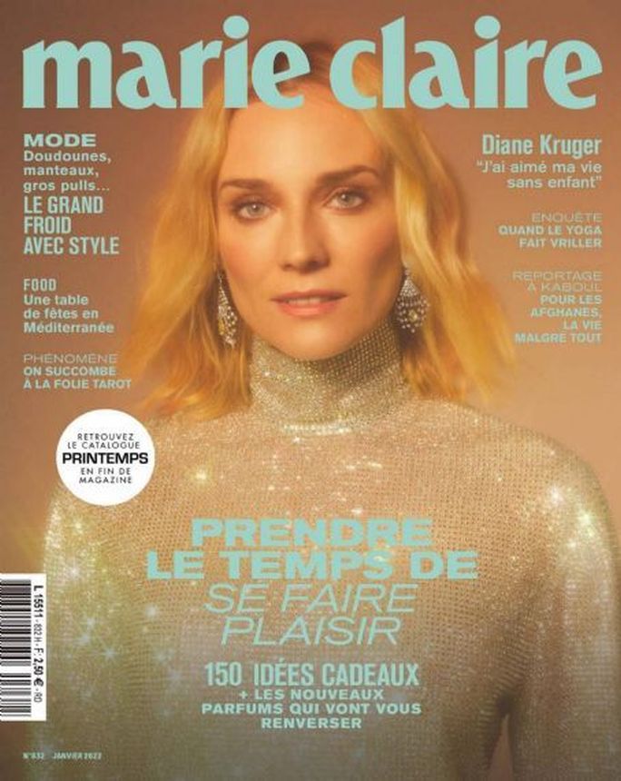 MARIE CLAIRE FRANCE magazine side cover  January 2022