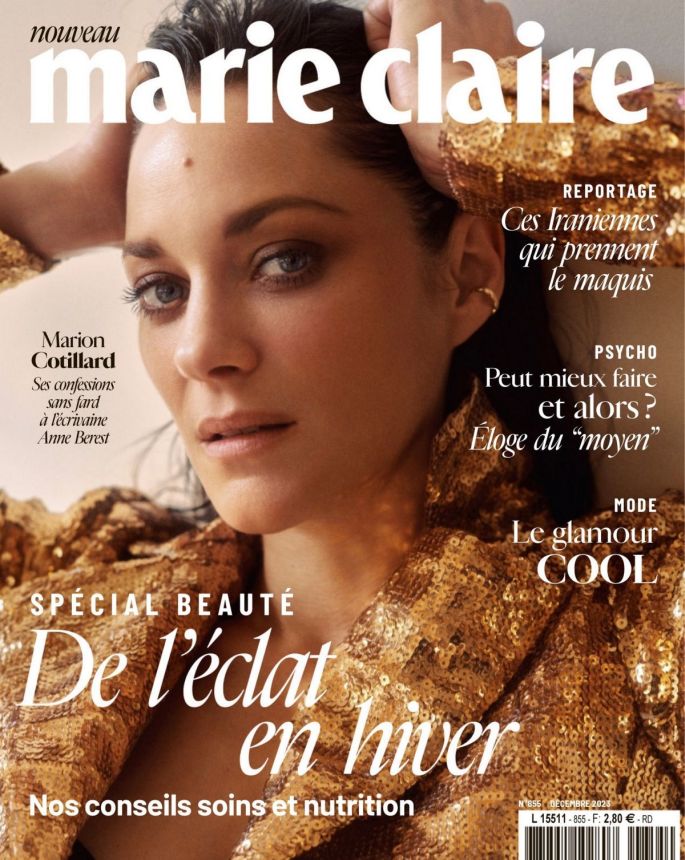 MARIE CLAIRE FRANCE magazine side cover  December 2023