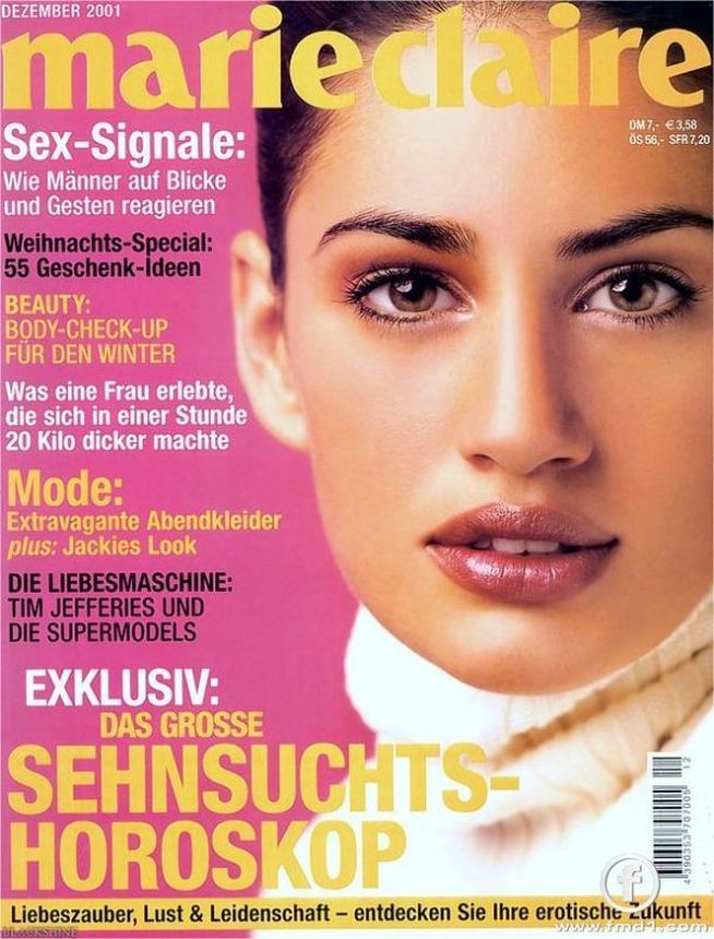 MARIE CLAIRE GERMANY magazine side cover  December 2001
