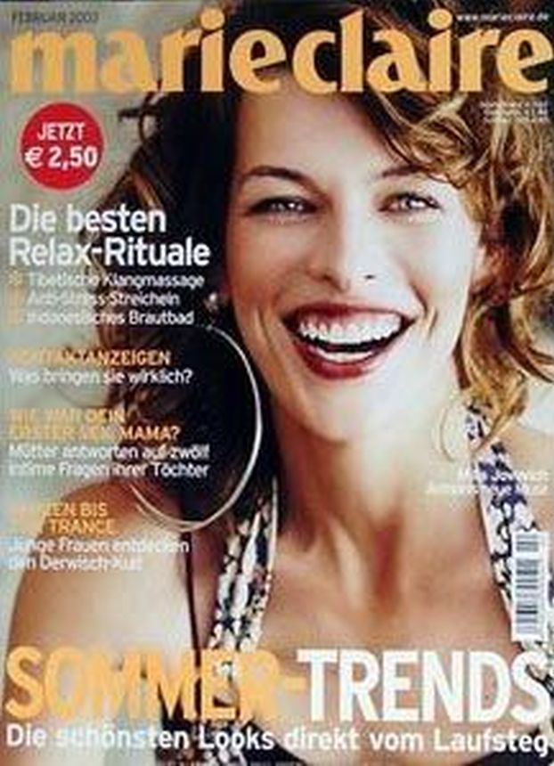 MARIE CLAIRE GERMANY magazine side cover  February 2003