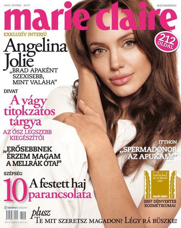 MARIE CLAIRE HUNGARY magazine side cover  October 2007