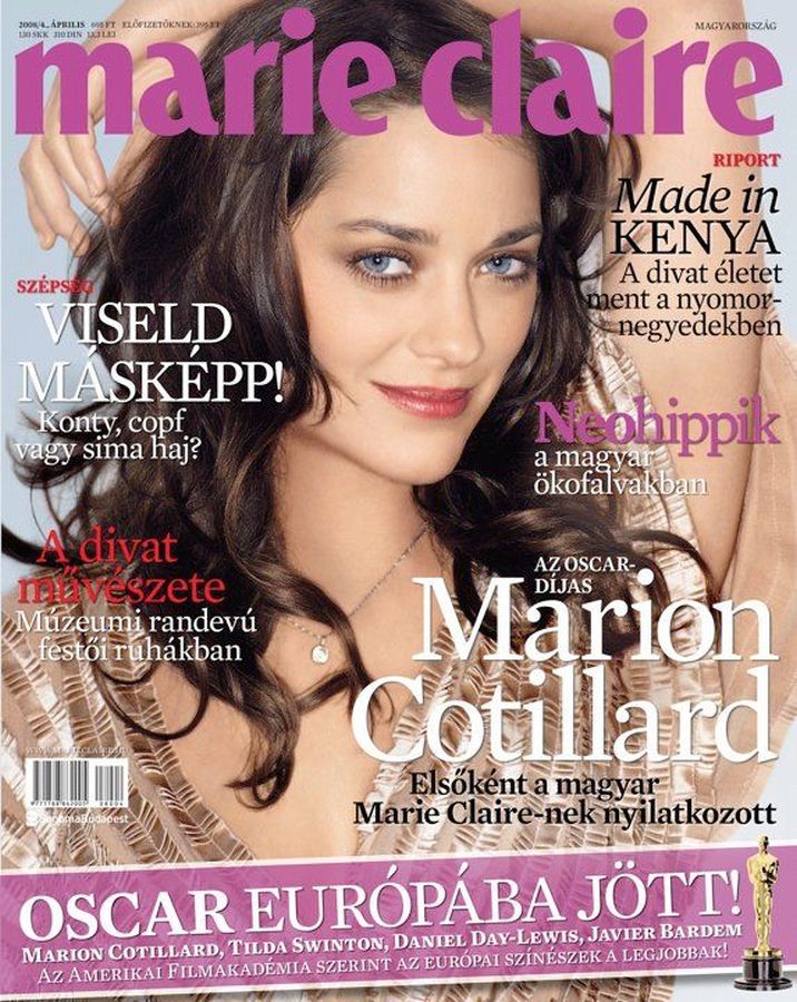 MARIE CLAIRE HUNGARY magazine side cover  April 2008