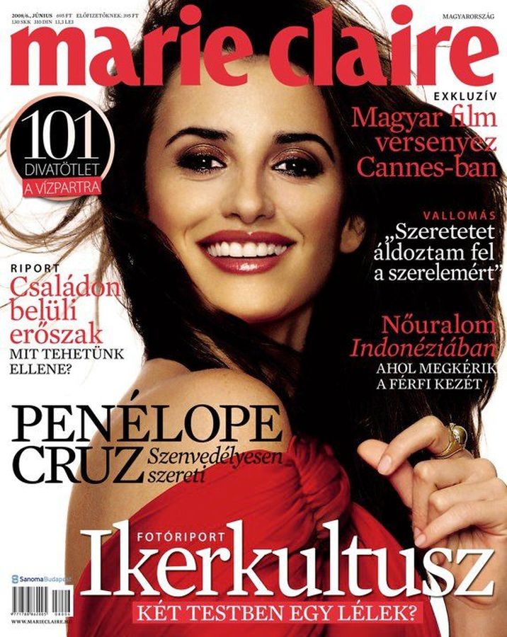 MARIE CLAIRE HUNGARY magazine side cover  June 2008