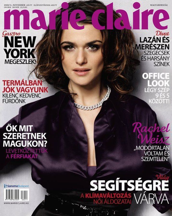 MARIE CLAIRE HUNGARY magazine side cover  November 2008