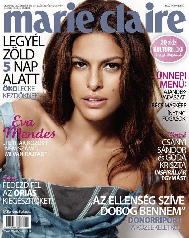 MARIE CLAIRE HUNGARY magazine side cover  December 2008