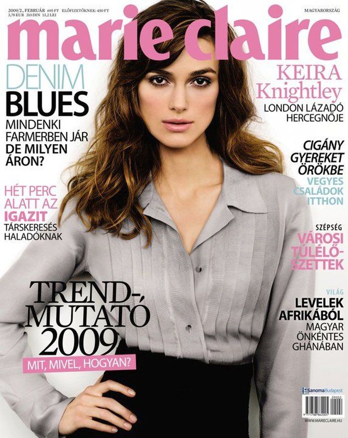 MARIE CLAIRE HUNGARY magazine side cover  February 2009
