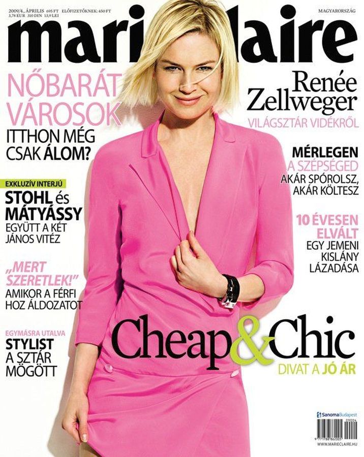 MARIE CLAIRE HUNGARY magazine side cover  April 2009