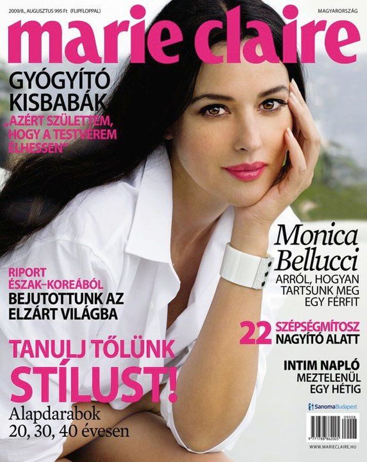 MARIE CLAIRE HUNGARY magazine side cover  August 2009