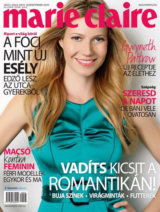 MARIE CLAIRE HUNGARY magazine side cover  July 2010