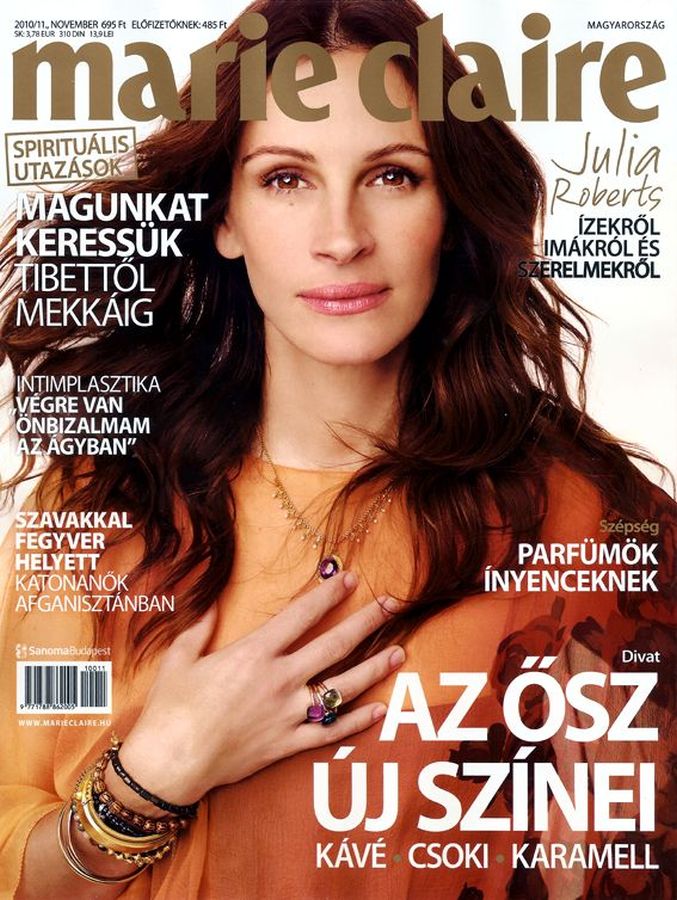 MARIE CLAIRE HUNGARY magazine side cover  November 2010