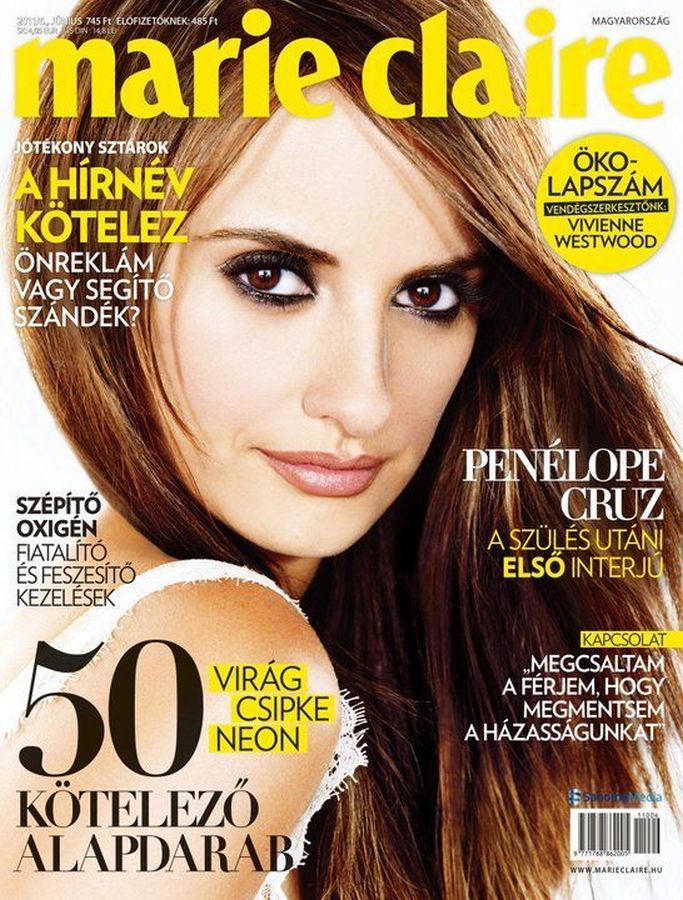 MARIE CLAIRE HUNGARY magazine side cover  June 2011