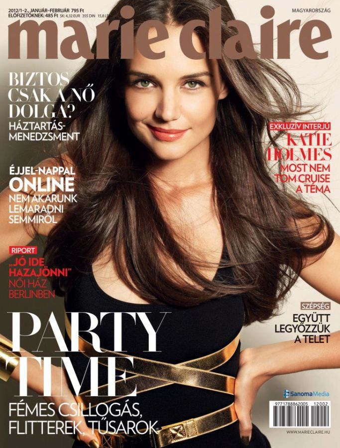MARIE CLAIRE HUNGARY magazine side cover  January/February 2012