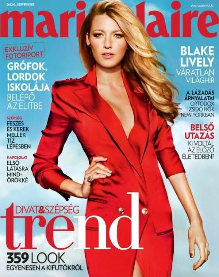 MARIE CLAIRE HUNGARY magazine side cover  September 2012