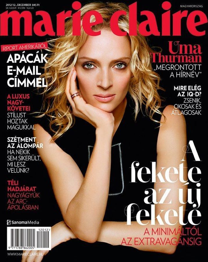 MARIE CLAIRE HUNGARY magazine side cover  December 2012