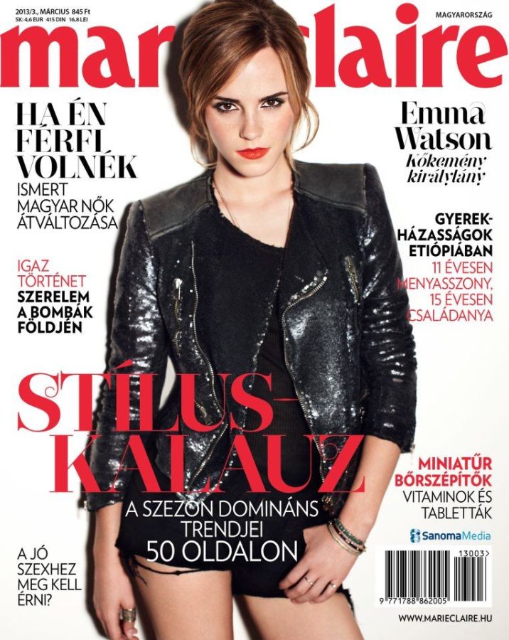 MARIE CLAIRE HUNGARY magazine side cover  March 2013