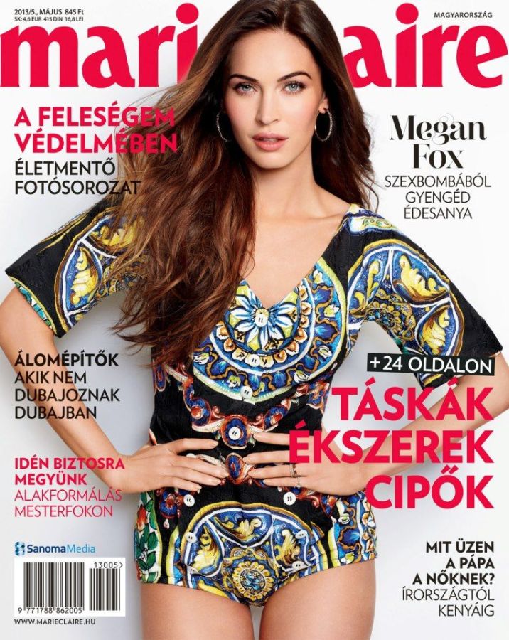 MARIE CLAIRE HUNGARY magazine side cover  May 2013