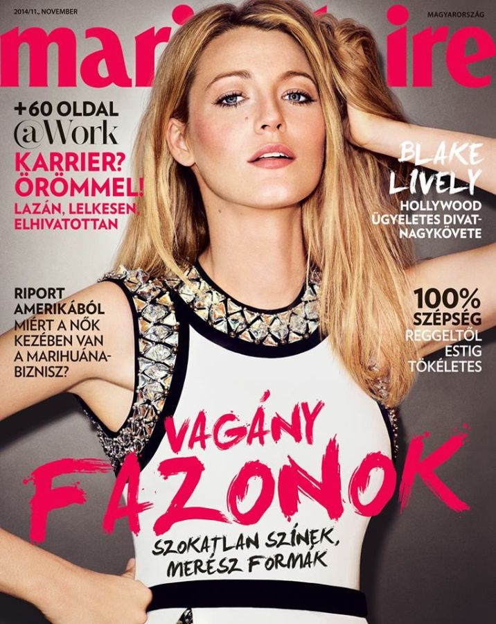 MARIE CLAIRE HUNGARY magazine side cover  November 2014