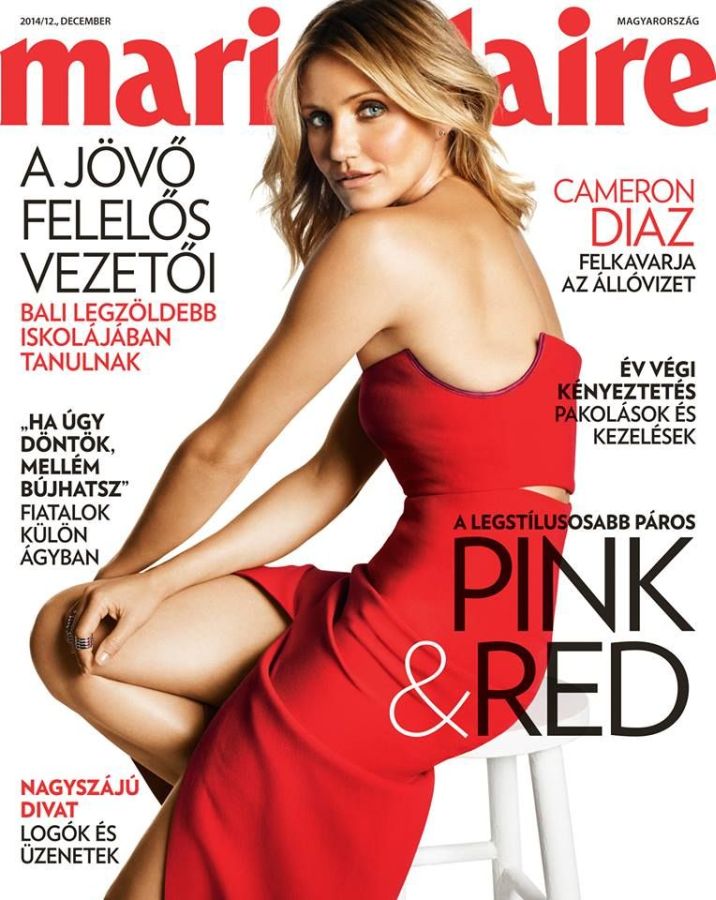 MARIE CLAIRE HUNGARY magazine side cover  December 2014