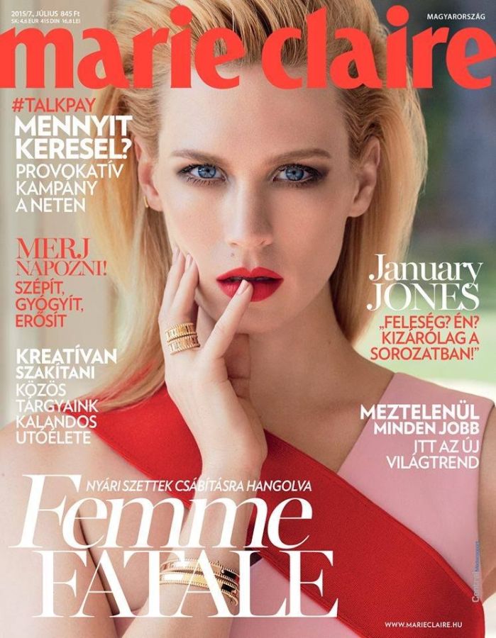 MARIE CLAIRE HUNGARY magazine side cover  July 2015