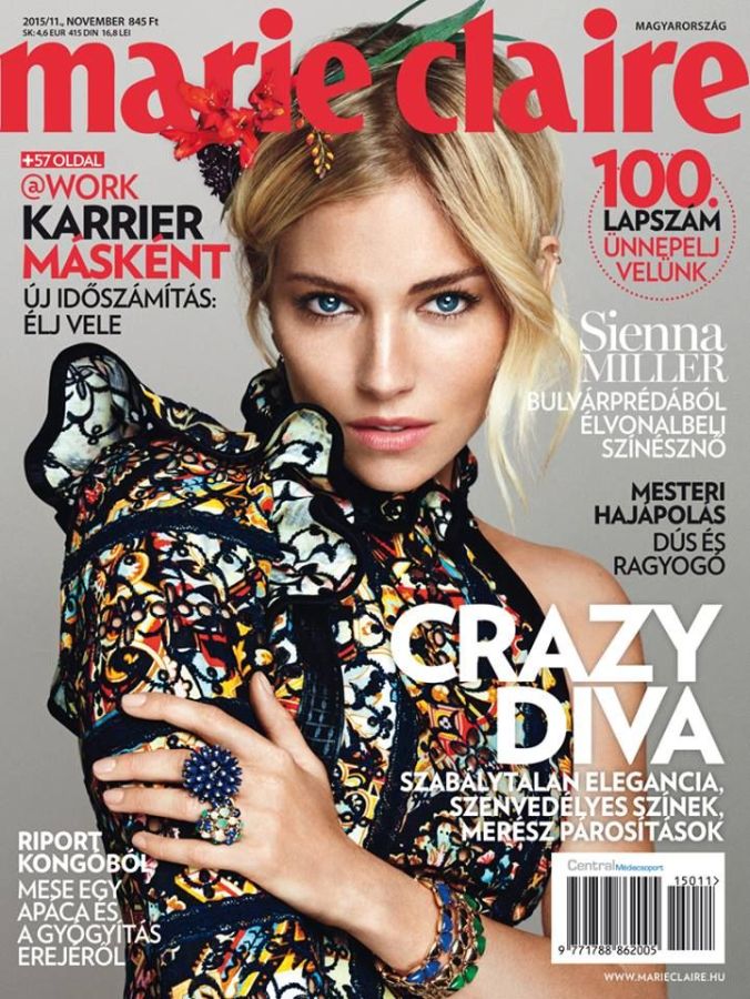 MARIE CLAIRE HUNGARY magazine side cover  November 2015