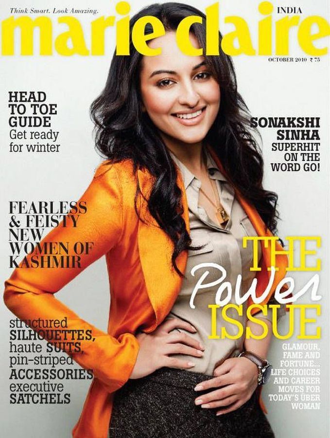 MARIE CLAIRE INDIA magazine side cover  October 2010