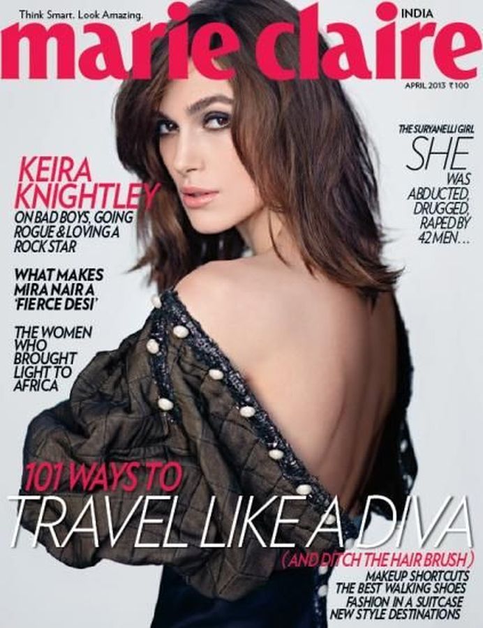 MARIE CLAIRE INDIA magazine side cover  April 2013