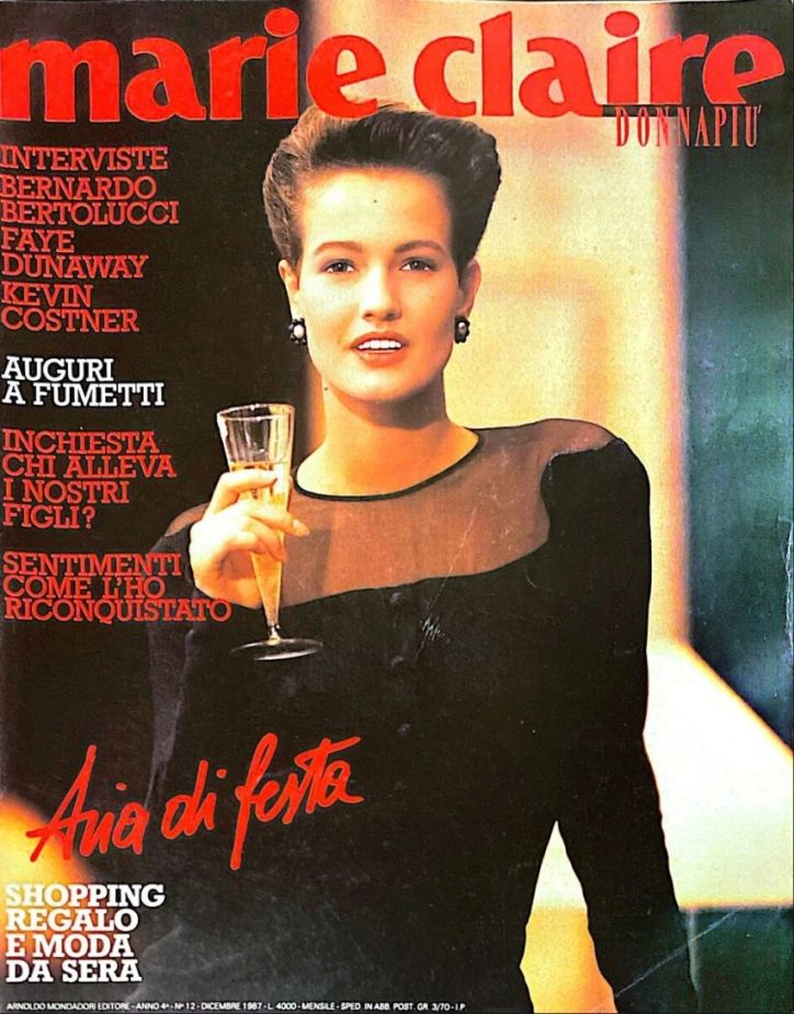 MARIE CLAIRE ITALY magazine side cover  December 1987