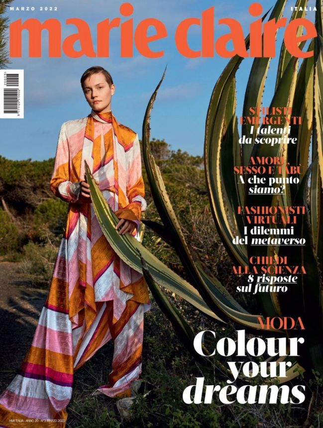 MARIE CLAIRE ITALY magazine side cover  March 2022