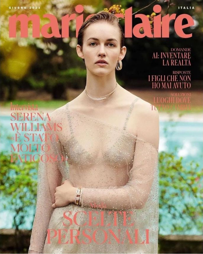 MARIE CLAIRE ITALY magazine side cover  June 2023